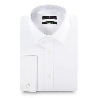 J by Jasper Conran Big and tall designer white heavy twill shirt